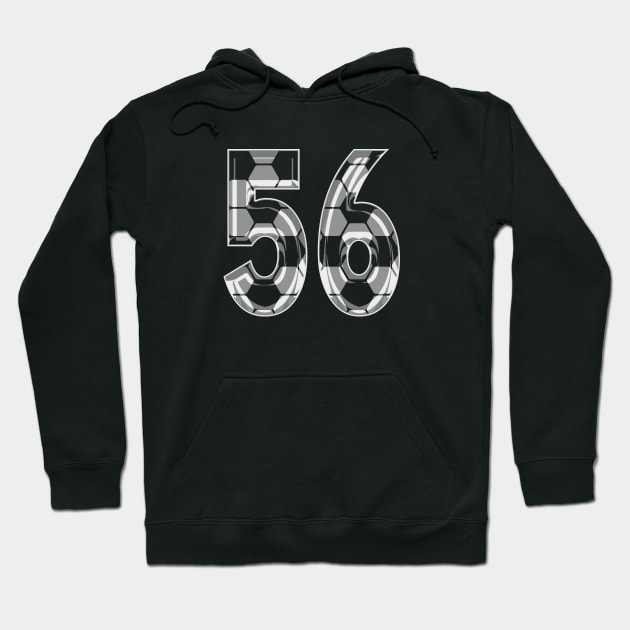 Soccer Number 56 Soccer Jersey #56 Soccer Mom Player Fan Hoodie by TeeCreations